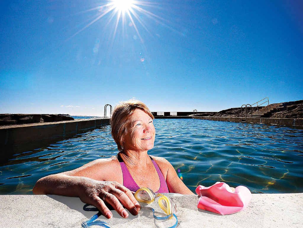 SEEING CLEARLY: Vicki Hayward gets ready for a morning swim in the freshly cleaned Main Beach rock pool at Yamba. As the weather heats up, Main Beach is the place to be. SEEING CLEARLY: Vicki Hayward gets ready for a morning swim in the freshly cleaned Main Beach rock pool at Yamba. As the weather heats up, Main Beach is the place to be.